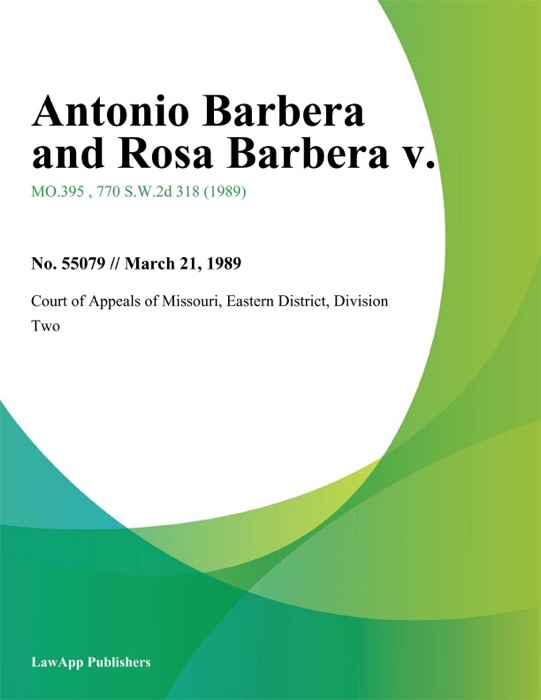 Antonio Barbera and Rosa Barbera v.