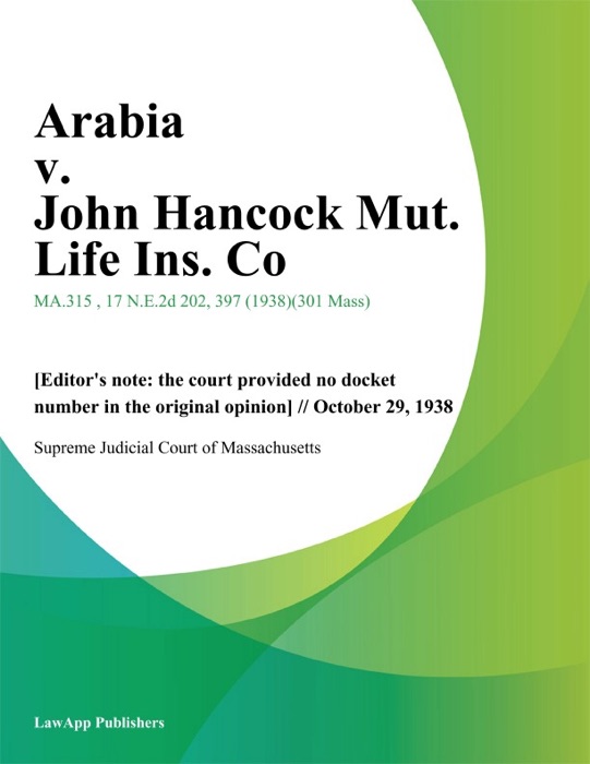 Arabia v. John Hancock Mut. Life Ins. Co.