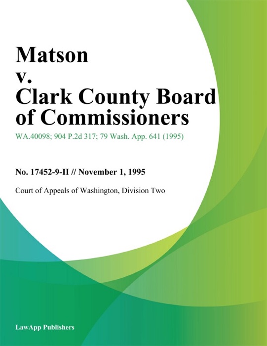 Matson v. Clark County Board of Commissioners