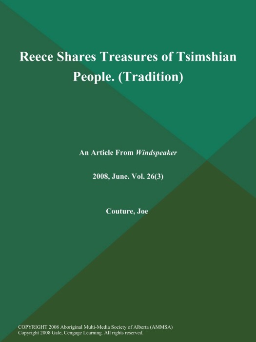 Reece Shares Treasures of Tsimshian People (Tradition)