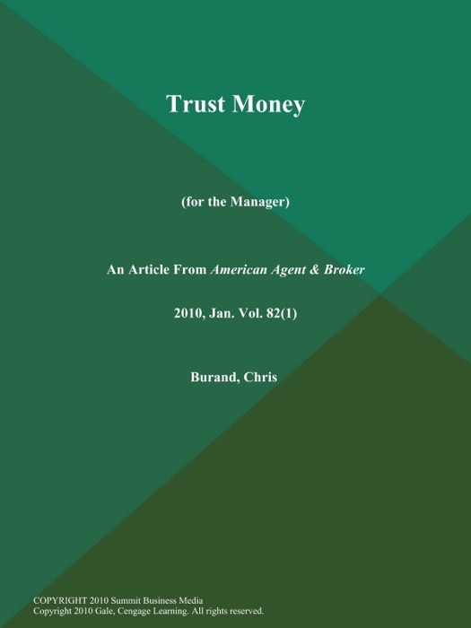 Trust Money (For the Manager)