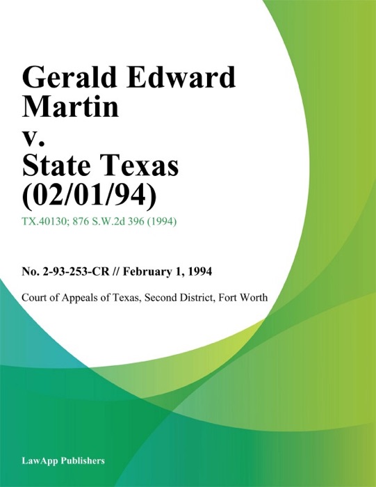 Gerald Edward Martin v. State Texas
