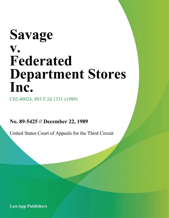 Savage v. Federated Department Stores Inc.