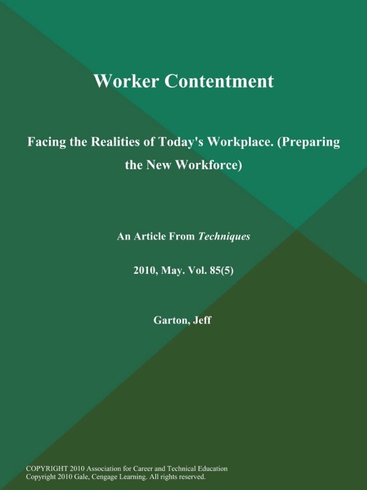 Worker Contentment: Facing the Realities of Today's Workplace (Preparing the New Workforce)