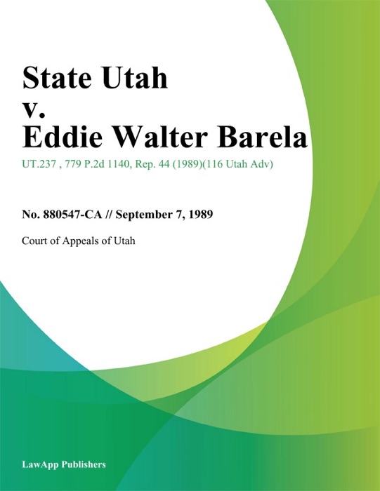 State Utah v. Eddie Walter Barela