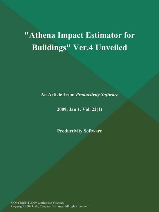 Athena Impact Estimator for Buildings Ver.4 Unveiled