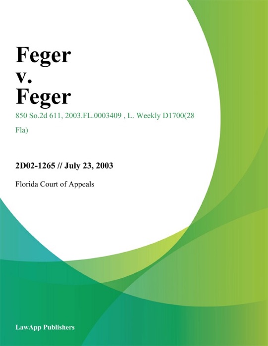 Feger V. Feger