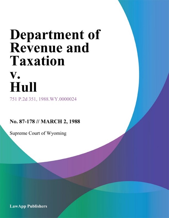 Department of Revenue and Taxation v. Hull