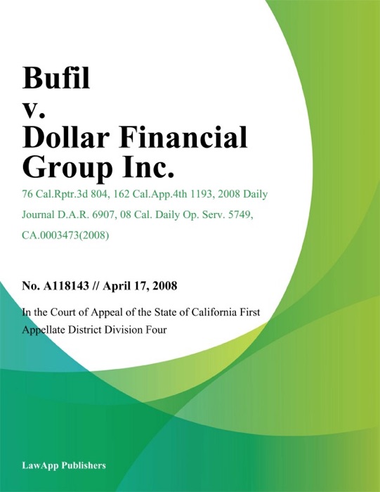 Bufil v. Dollar Financial Group Inc.