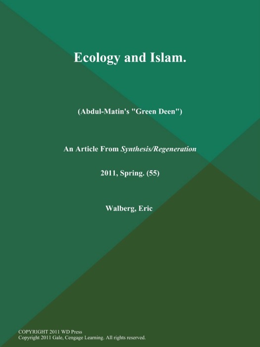 Ecology and Islam (Abdul-Matin's 