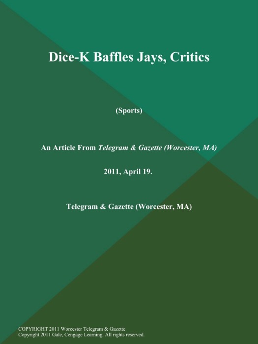 Dice-K Baffles Jays, Critics (Sports)