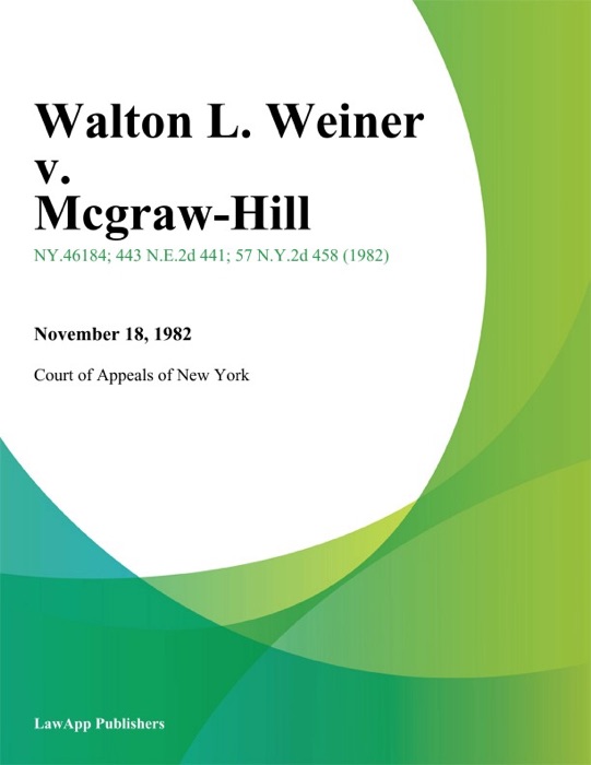 Walton L. Weiner v. Mcgraw-Hill