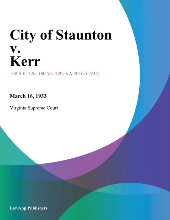 City of Staunton v. Kerr
