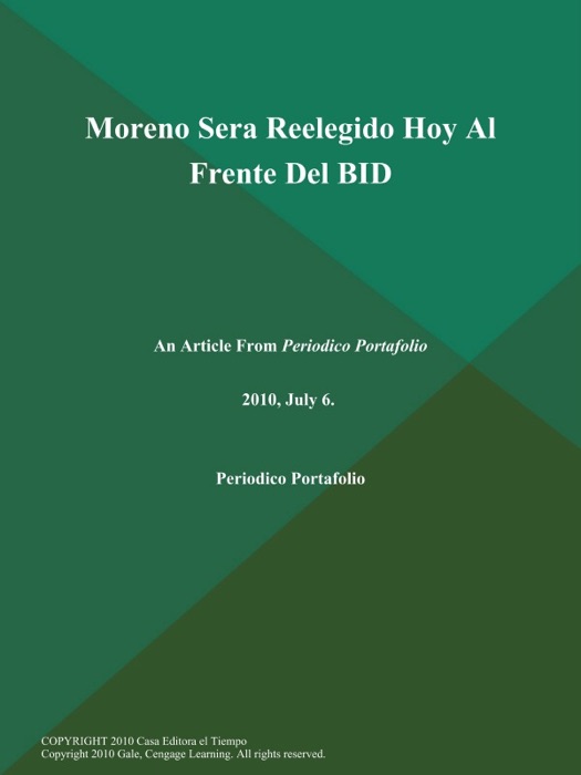 Moreno Sera Reelegido Hoy Al Frente Del BID