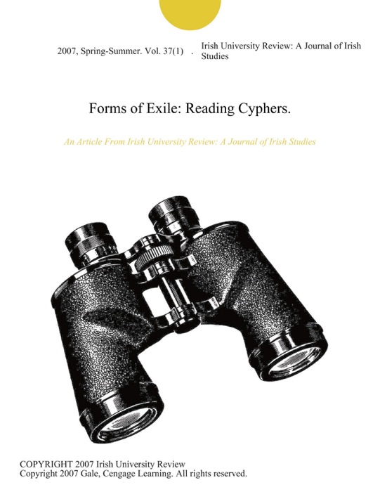 Forms of Exile: Reading Cyphers.