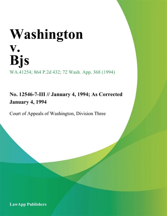 Washington v. Bjs
