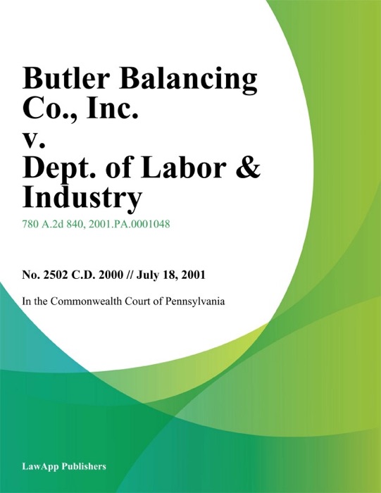 Butler Balancing Co.