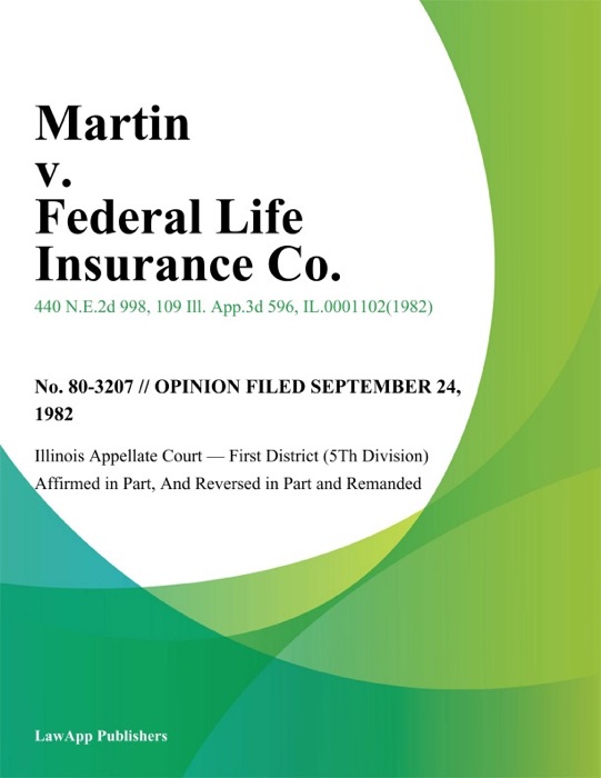 Martin v. Federal Life Insurance Co.