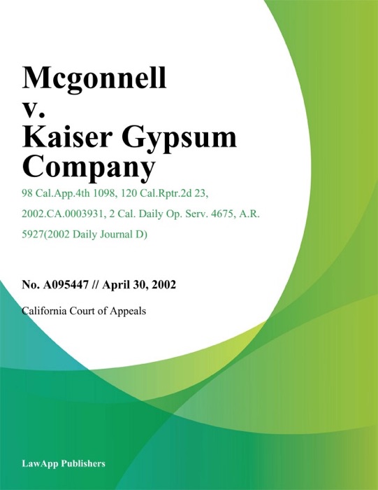 Mcgonnell V. Kaiser Gypsum Company