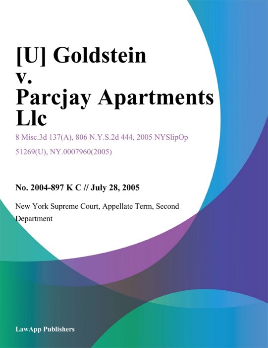 Goldstein v. Parcjay Apartments Llc
