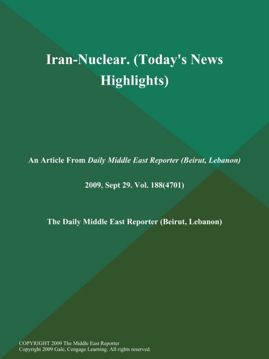 Iran-Nuclear (Today's News Highlights)