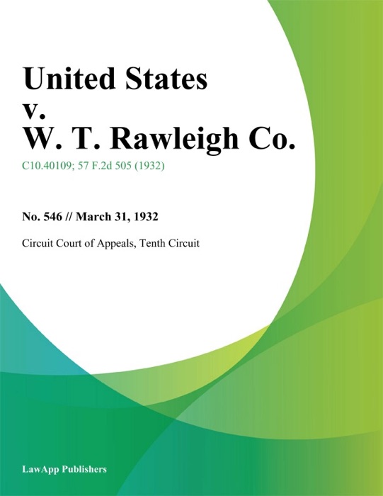 United States v. W. T. Rawleigh Co.