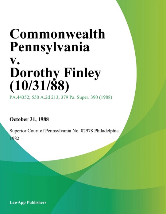 Commonwealth Pennsylvania v. Dorothy Finley