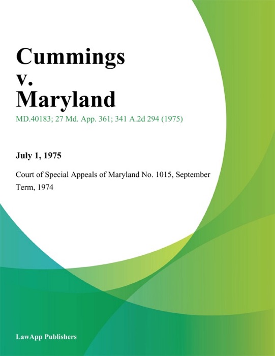 Cummings v. Maryland