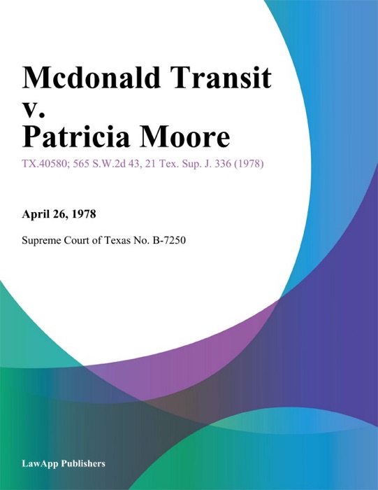 Mcdonald Transit v. Patricia Moore