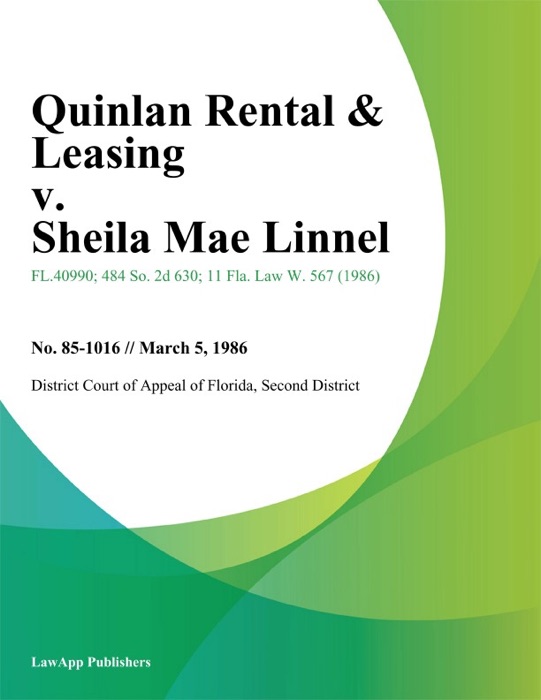 Quinlan Rental & Leasing v. Sheila Mae Linnel