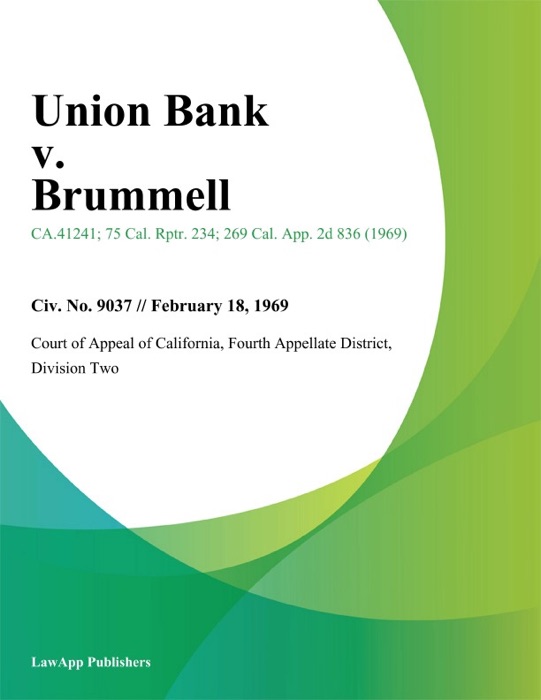 Union Bank v. Brummell