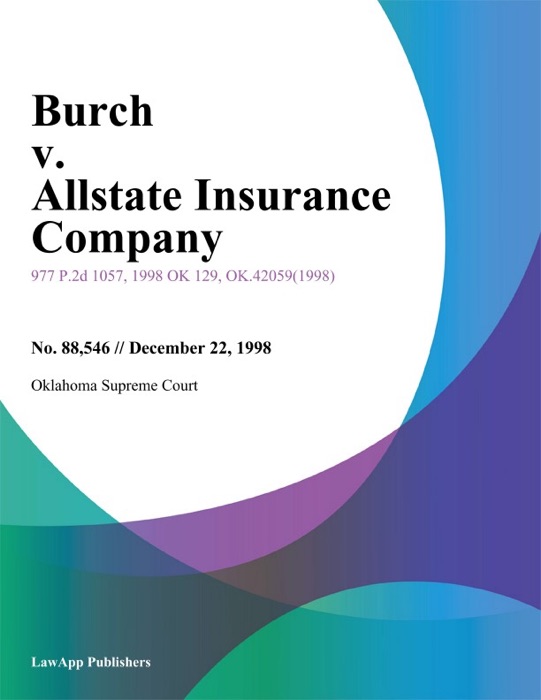 Burch v. Allstate Insurance Company