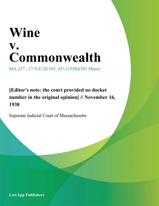 Wine v. Commonwealth