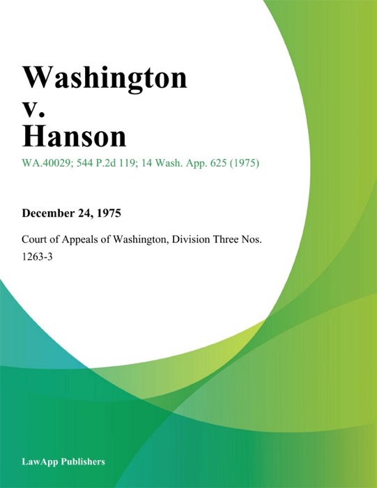 Washington V. Hanson