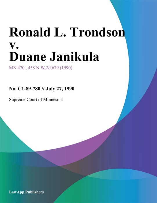 Ronald L. Trondson v. Duane Janikula