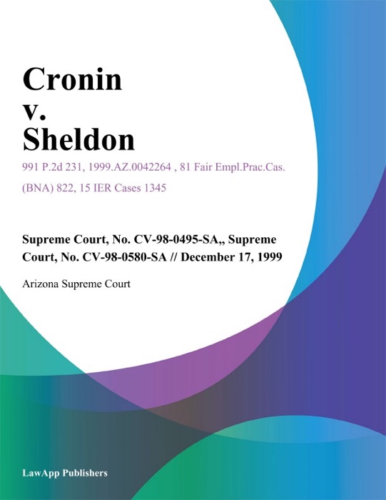 Cronin V. Sheldon