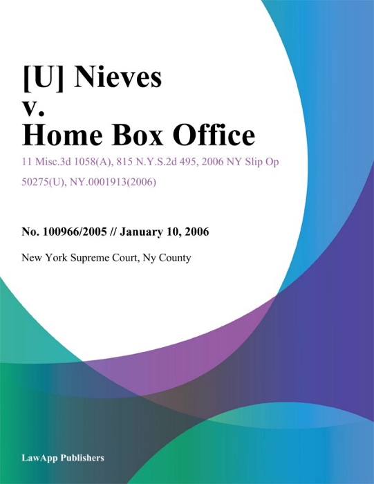 Nieves v. Home Box office