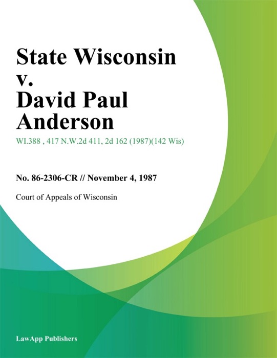 State Wisconsin v. David Paul anderson