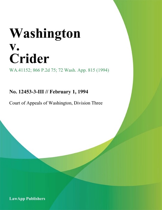 Washington v. Crider
