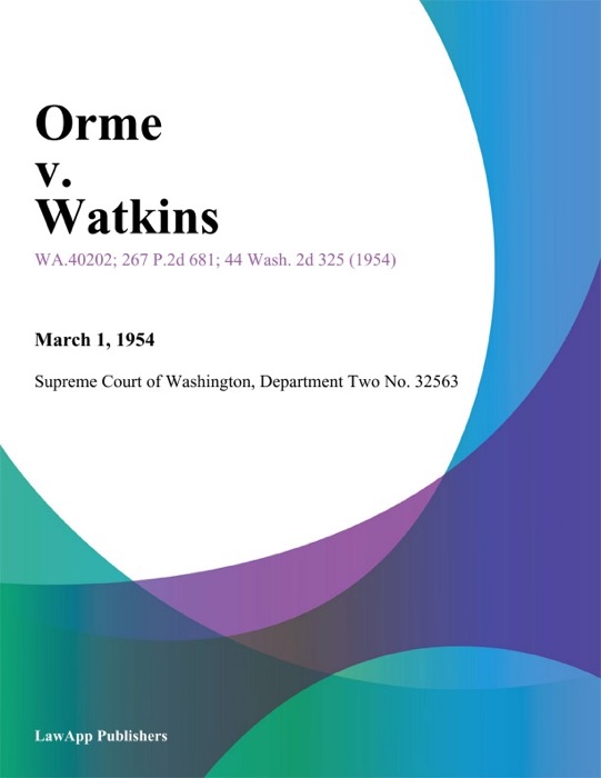 Orme v. Watkins