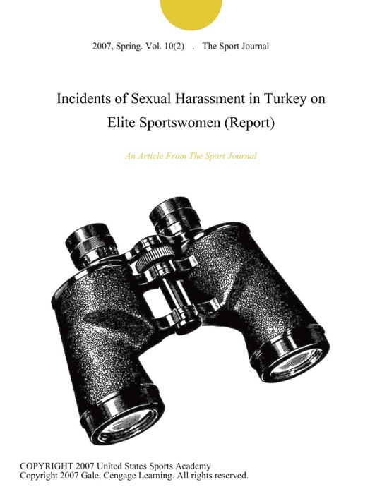 Incidents of Sexual Harassment in Turkey on Elite Sportswomen (Report)