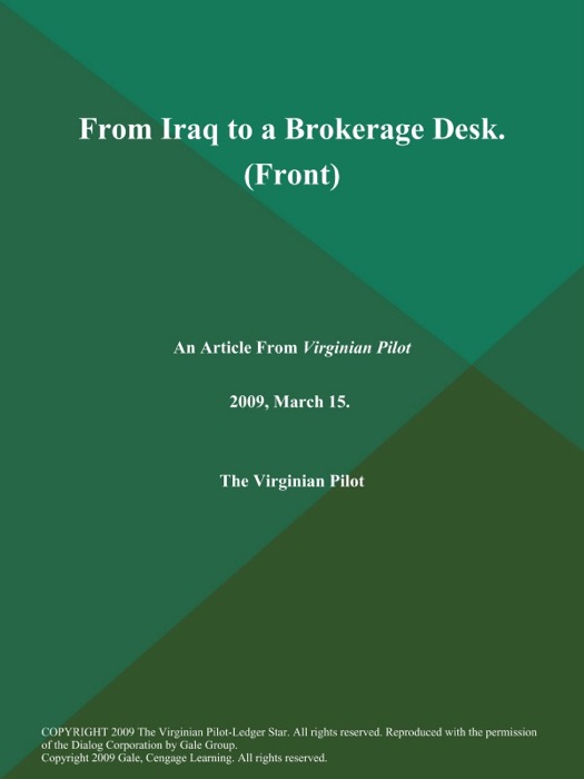 From Iraq to a Brokerage Desk (Front)