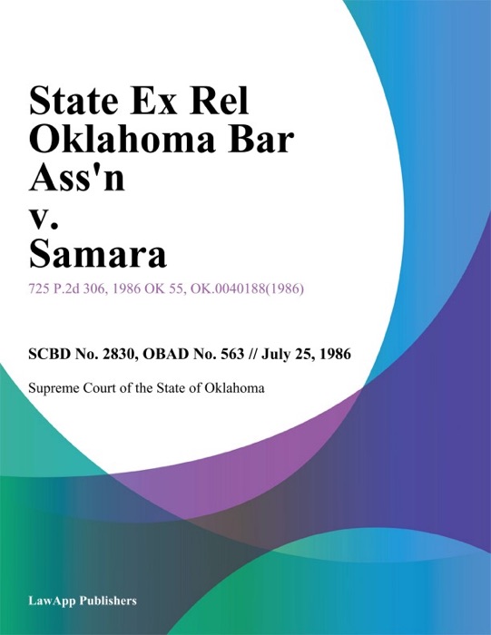 State Ex Rel Oklahoma Bar Assn v. Samara