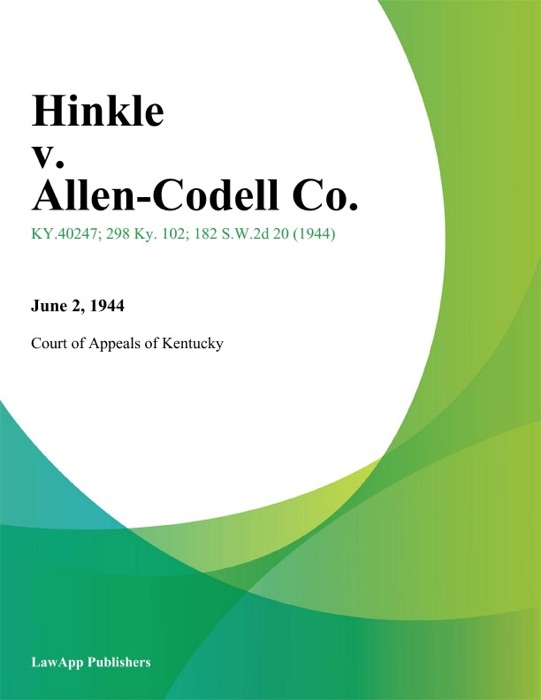 Hinkle v. Allen-Codell Co.