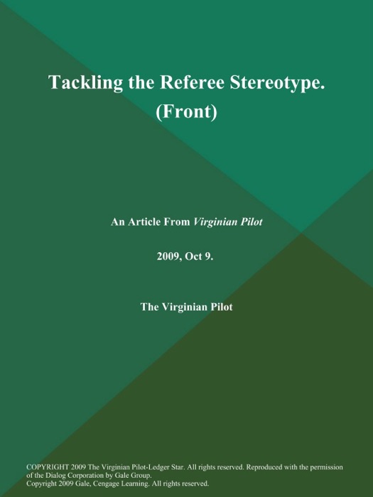 Tackling the Referee Stereotype (Front)