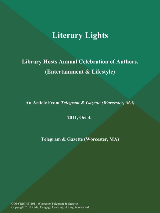 Literary Lights; Library Hosts Annual Celebration of Authors (Entertainment & Lifestyle)