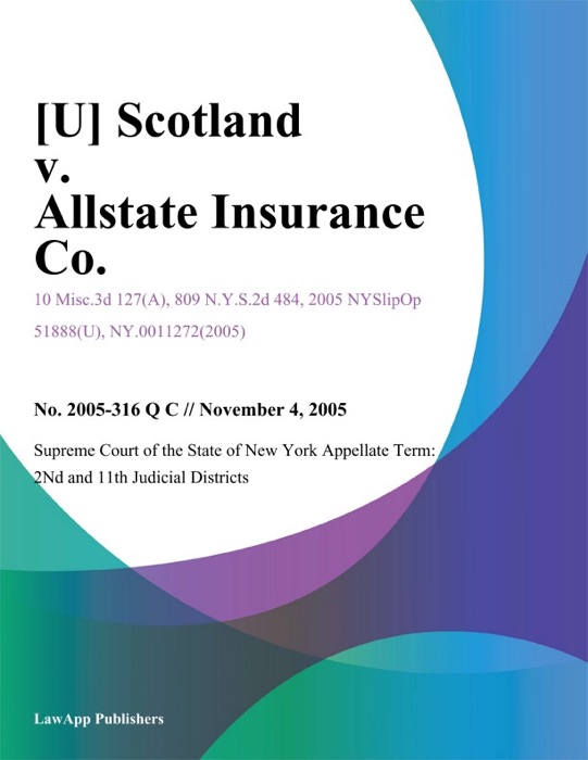 Scotland v. Allstate Insurance Co.