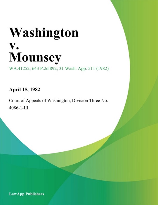 Washington V. Mounsey