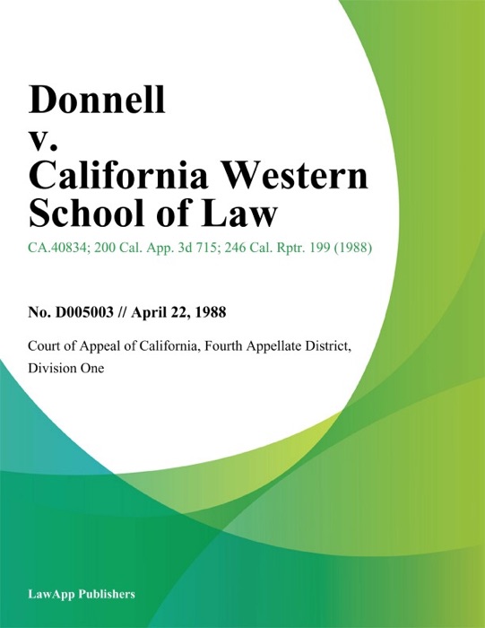Donnell v. California Western School of Law