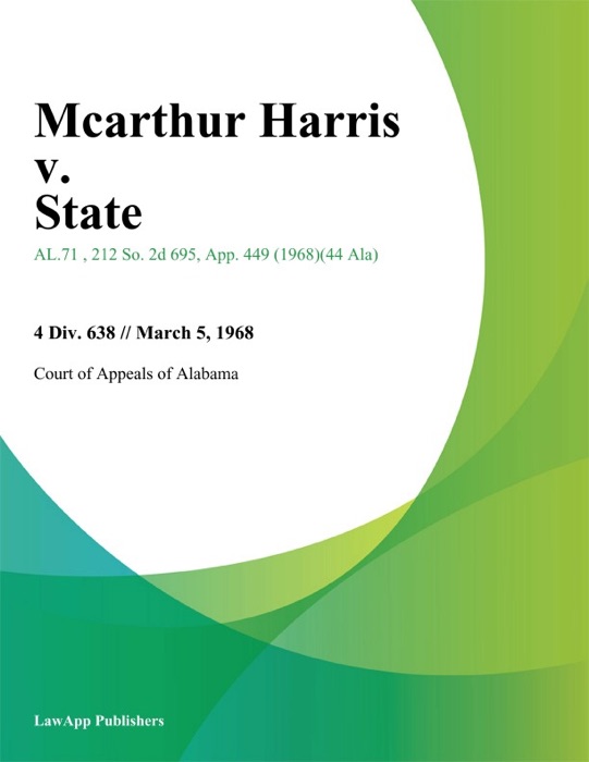 Mcarthur Harris v. State